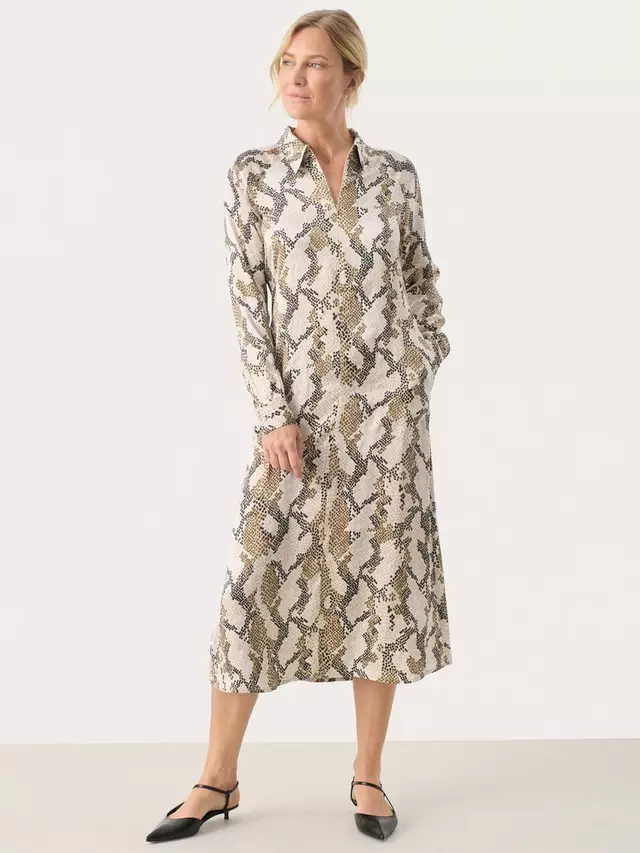 

Платье Part Two Lamiya Snake Print, цвет beige/multi