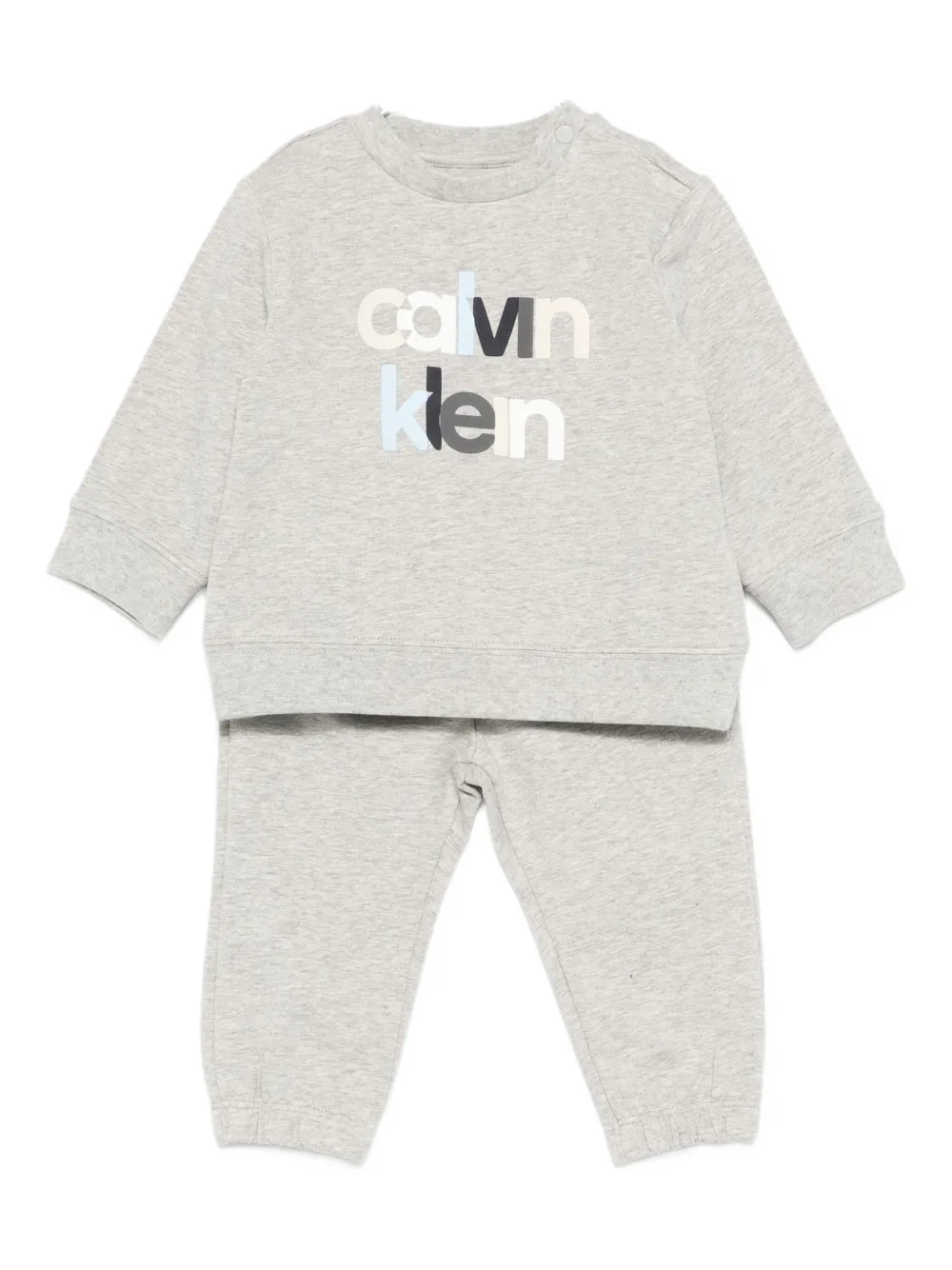 

Спортивный костюм с принтом-логотипом Calvin Klein Kids, серый
