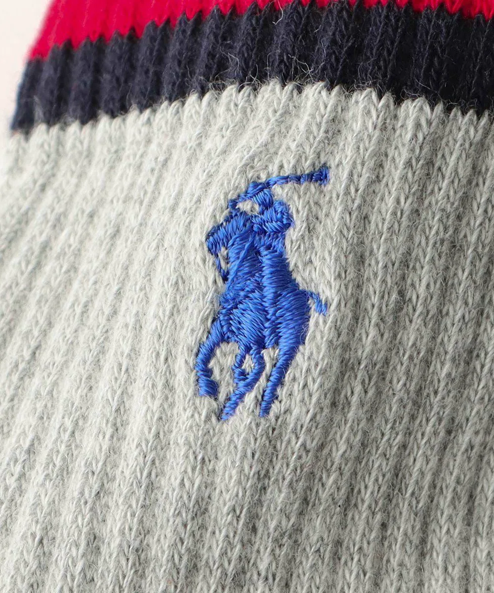 Комплект из 3 пар: короткие носки с ворсистой подкладкой и поддержкой свода стопы. Polo Ralph Lauren, 01. Navy x White x Gray — фото 3