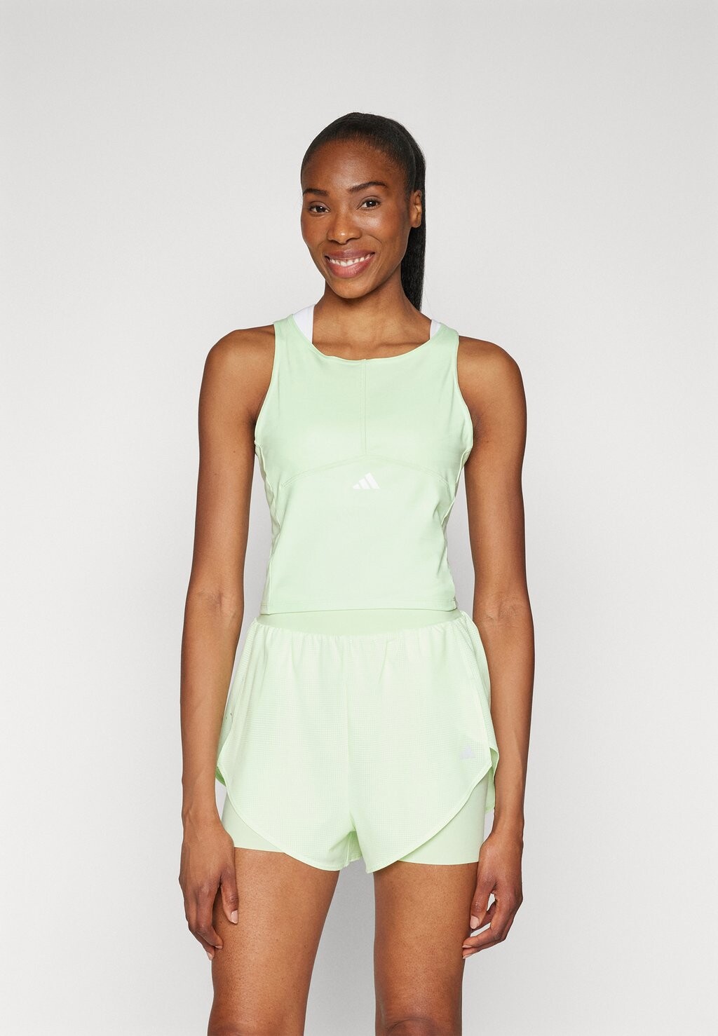 

Топ PRINT CRO adidas Performance, цвет semi green spark