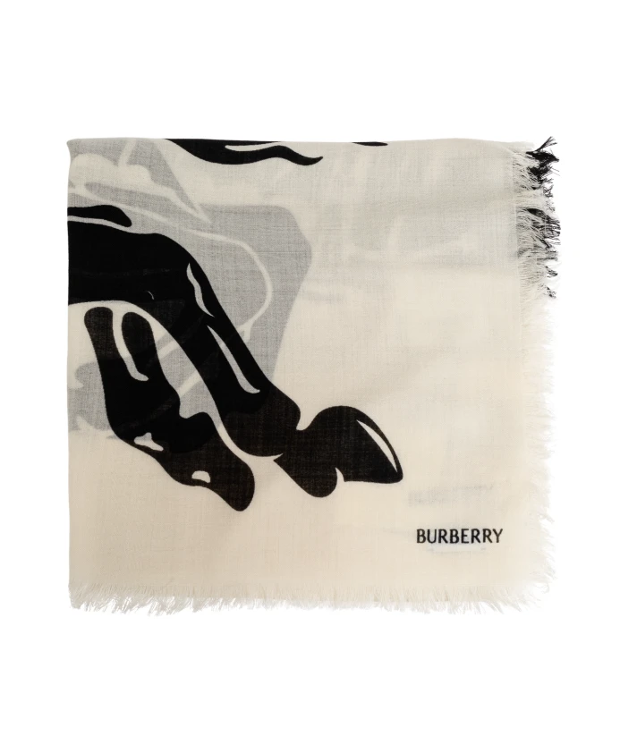 

Шерстяной шарф Burberry, белый