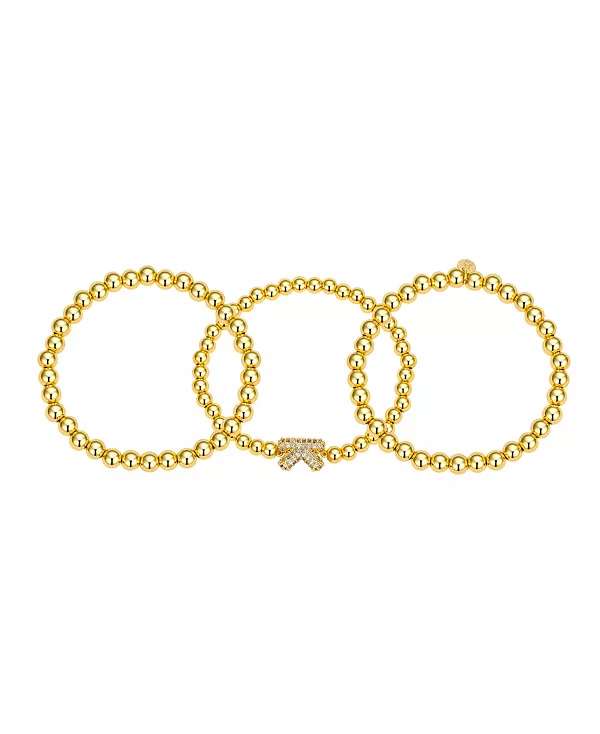 

Набор браслетов-бусин с кубическим цирконием и пузырчатой отделкой Unwritten, k