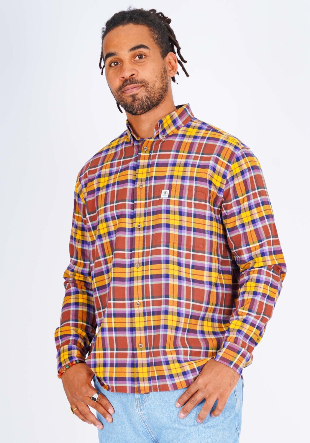 

Футболка HONESTY RULES Flannel Check, цвет dark purple mustard