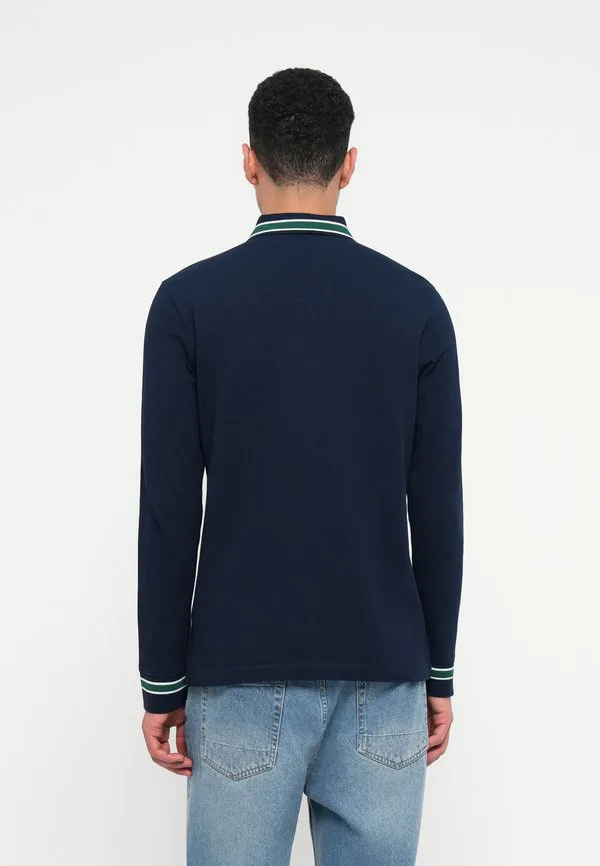 Рубашка-Поло с длинным рукавом, прямого кроя, с отделкой. Tommy Hilfiger, Dark Night Navy — фото 3
