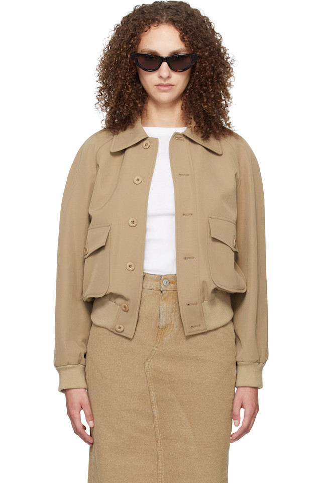 

Куртка-Бомбер с рукавами реглан A.P.C., бежевый