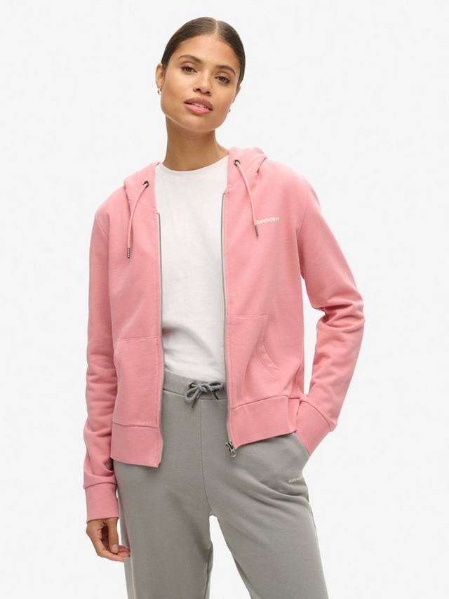 

Толстовка с капюшоном на молнии Superdry, цвет Smoke Rose