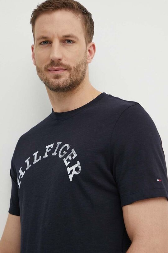 

Хлопковая футболка Tommy Hilfiger, темно-синий