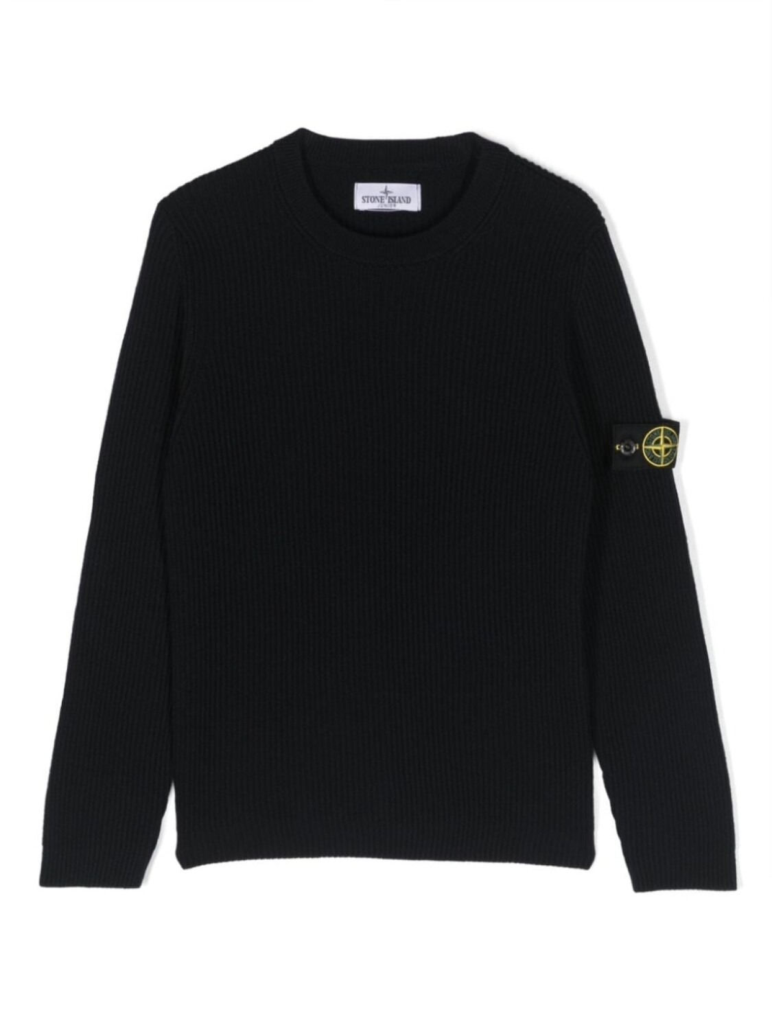 

Stone Island Junior джемпер из вирджинской шерсти с нашивкой Compass, синий