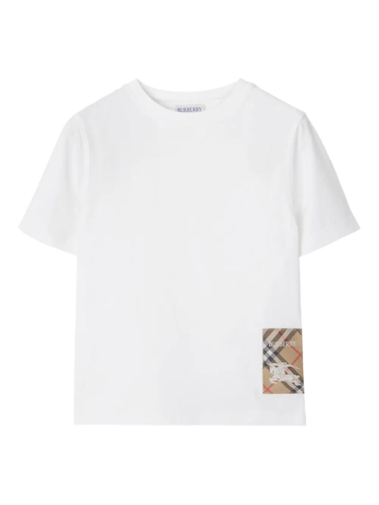 

Burberry Kids футболка в клетку, белый