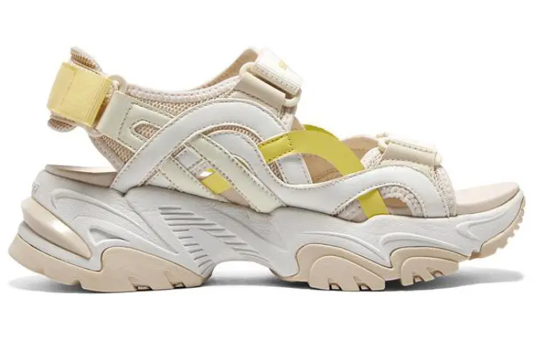 Пляжные сандалии женские белые/желтые Skechers — фото 2