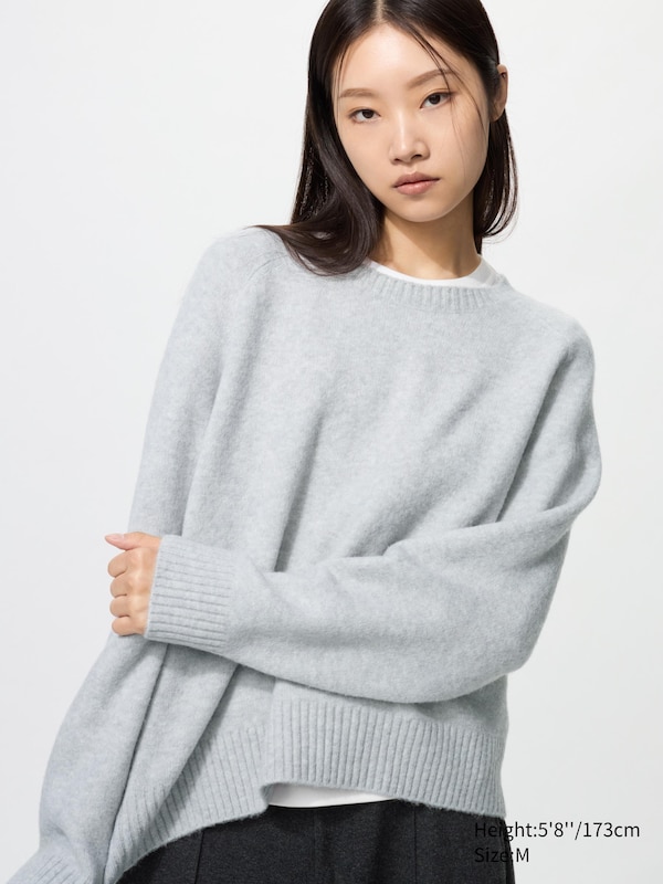 

Джемпер Soufflé с круглым вырезом Uniqlo, 02 light grey