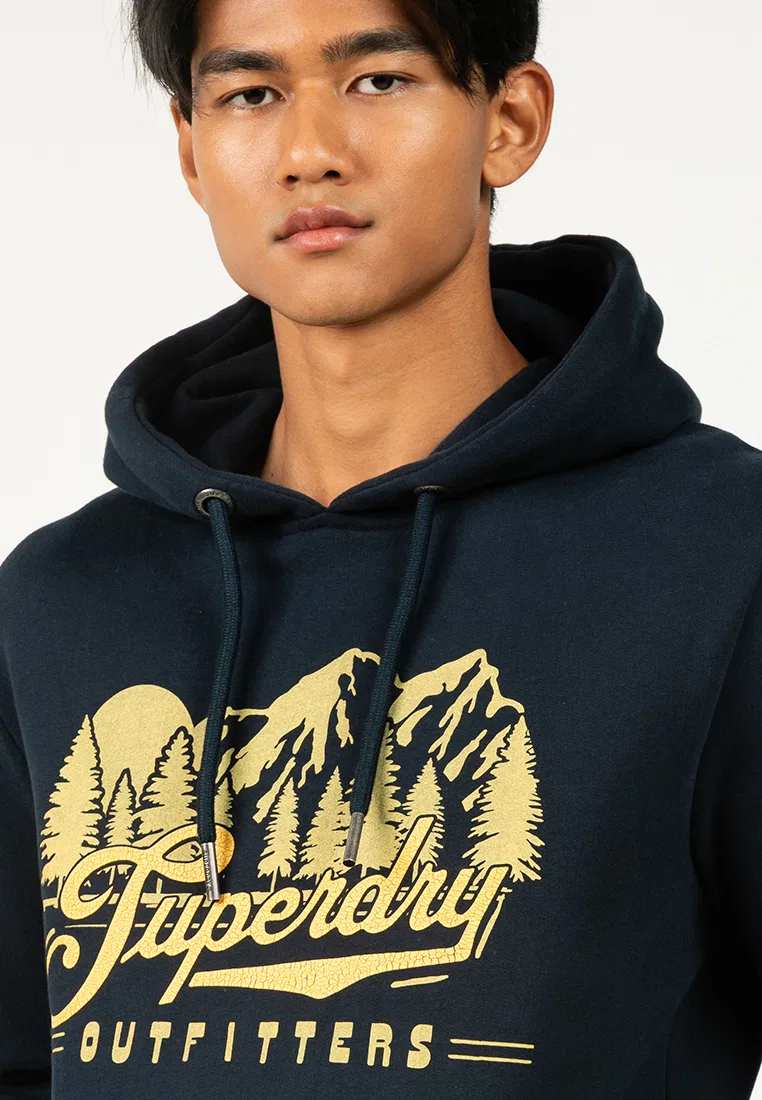 Худи, Outfitters Superdry, темно-синий — фото 3
