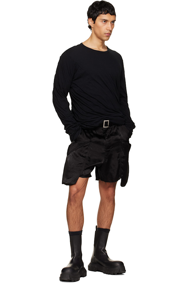 Футболка Temple jumbo double ls Rick Owens, черный — фото 4