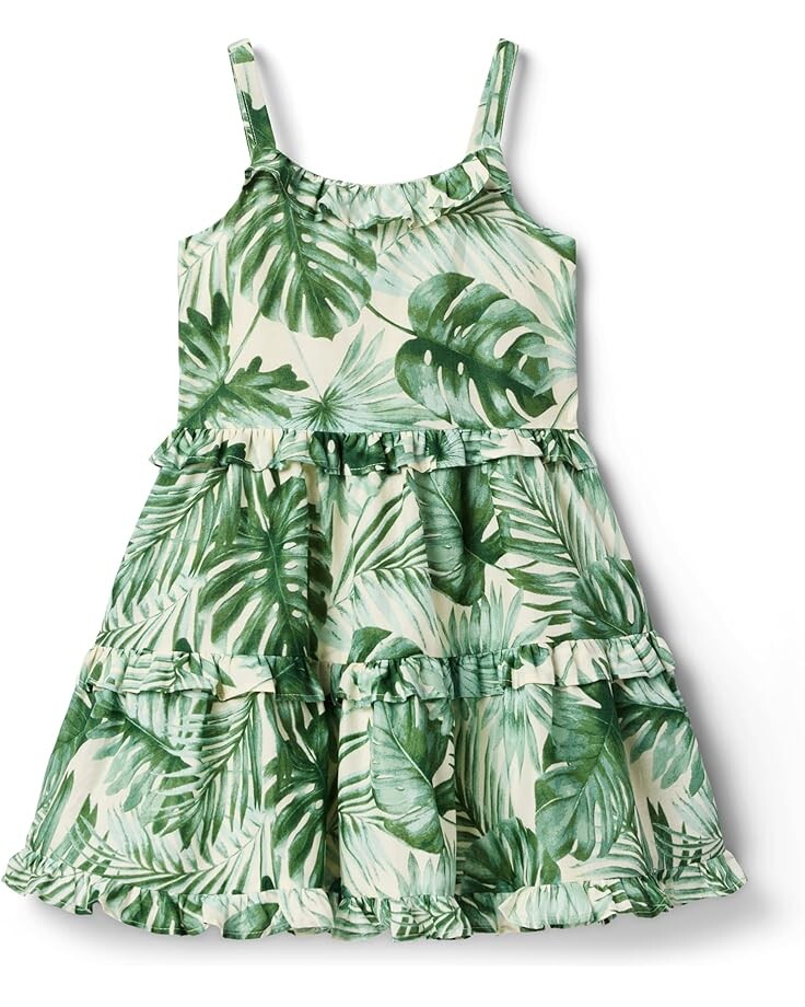 

Платье Janie and Jack Girls Palm Print Dress (Toddler/Little Kid/Big Kid), зеленый