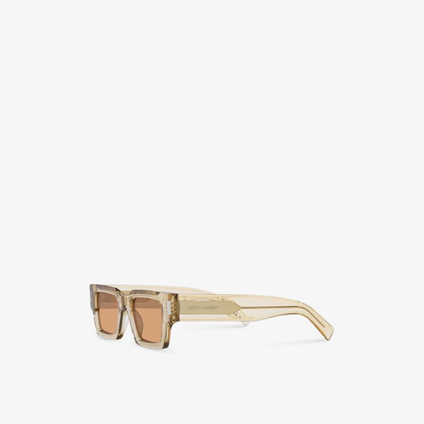 Солнцезащитные очки Ys000468 в прямоугольной оправе из ацетата Saint Laurent, желтый — фото 3