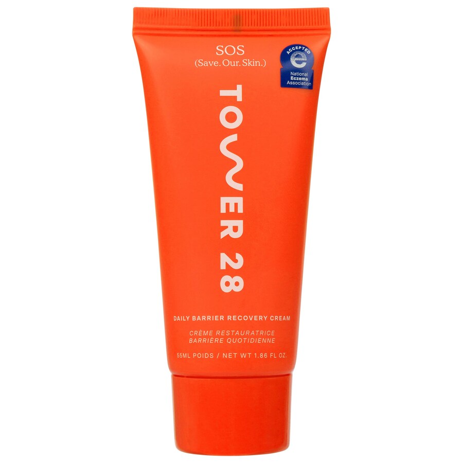 

Увлажняющий крем SOS Daily Skin Barberry Redness Recovery Moisturizer для ежедневного восстановления кожного барьера при покраснении Tower 28 Beauty, 1.86 oz /55 ml