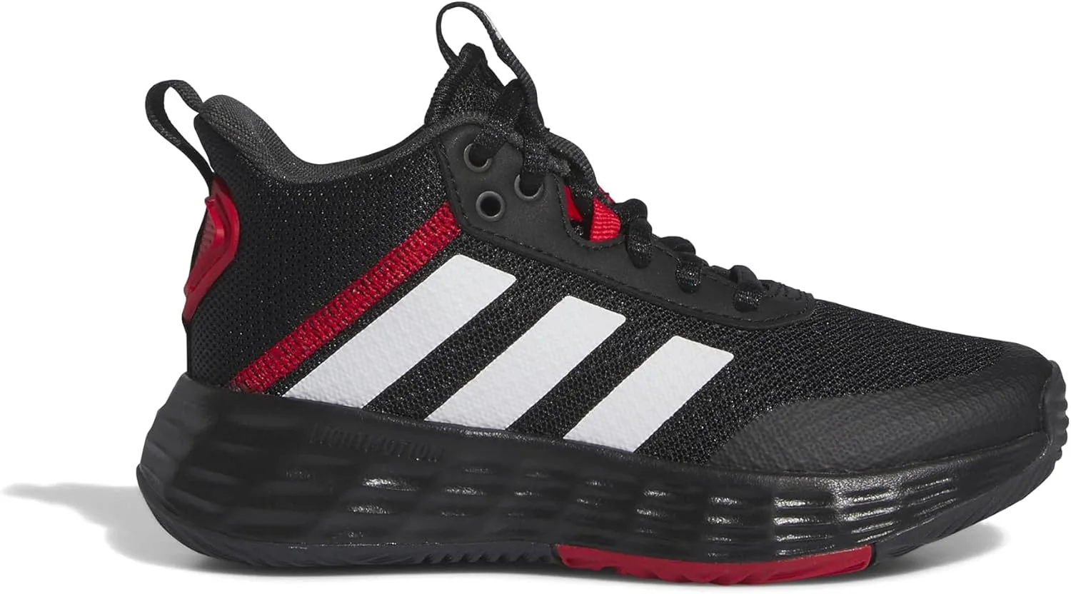 Кроссовки для баскетбола Adidas Unisex-Child Own the Game 2.0, черный/белый/ярко-красный — фото 2