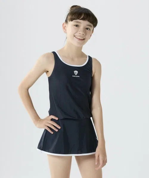 【BEAMS SCHOOL】Детский цельный купальник А-силуэта BEAMS SCHOOL / Школьный купальник с внутренним боксом