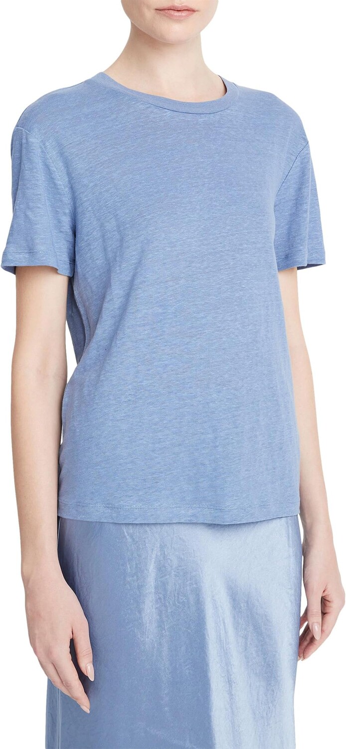 

Футболка Vince Short Sleeve Drop Shoulder Crew Neck, цвет Azure Gem