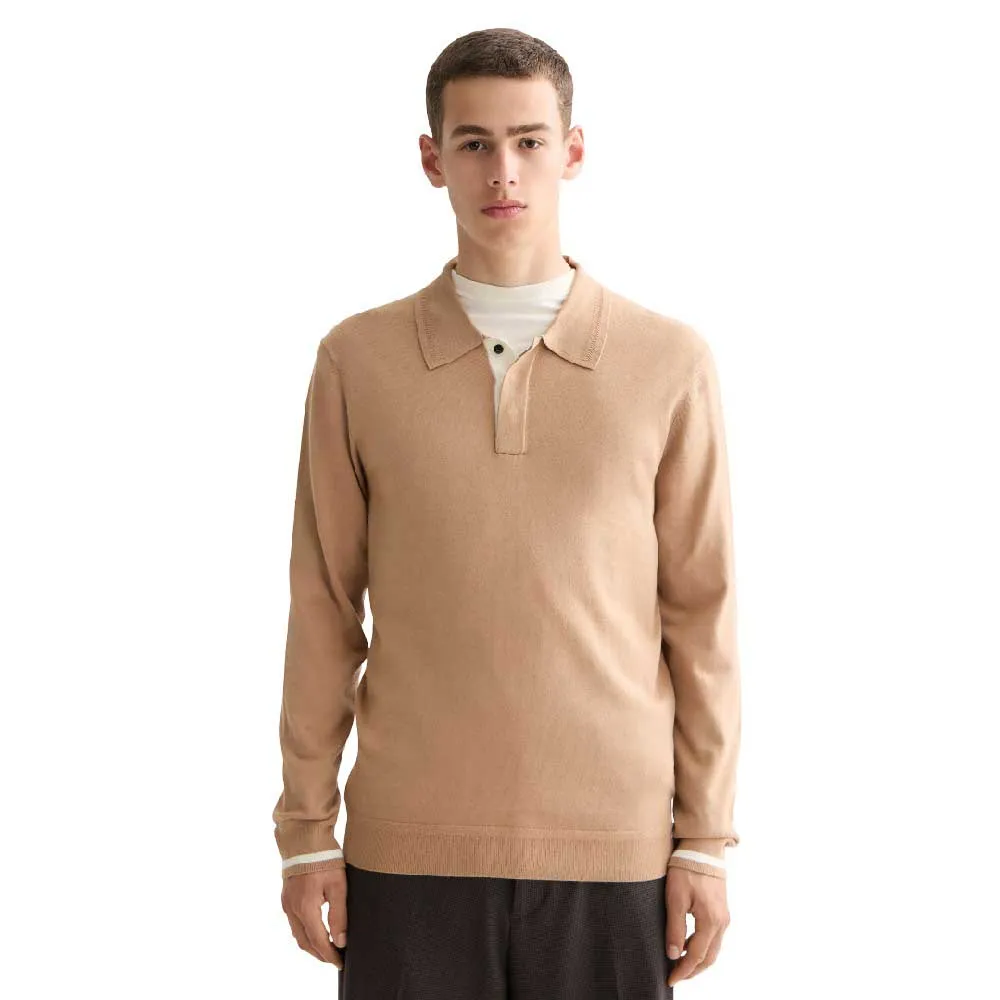 

Поло с длинными рукавами Scotch & Soda Ecovero Blend, бежевый