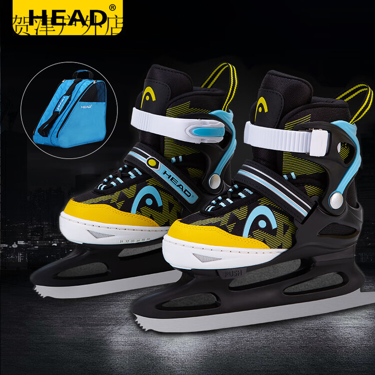 

HEAD Коньки для фигурного катания OVER HEELS детские австрийские, регулируемые, для начинающих, с фигурками, черные, размер M [26-31], длина стопы 15-18 см