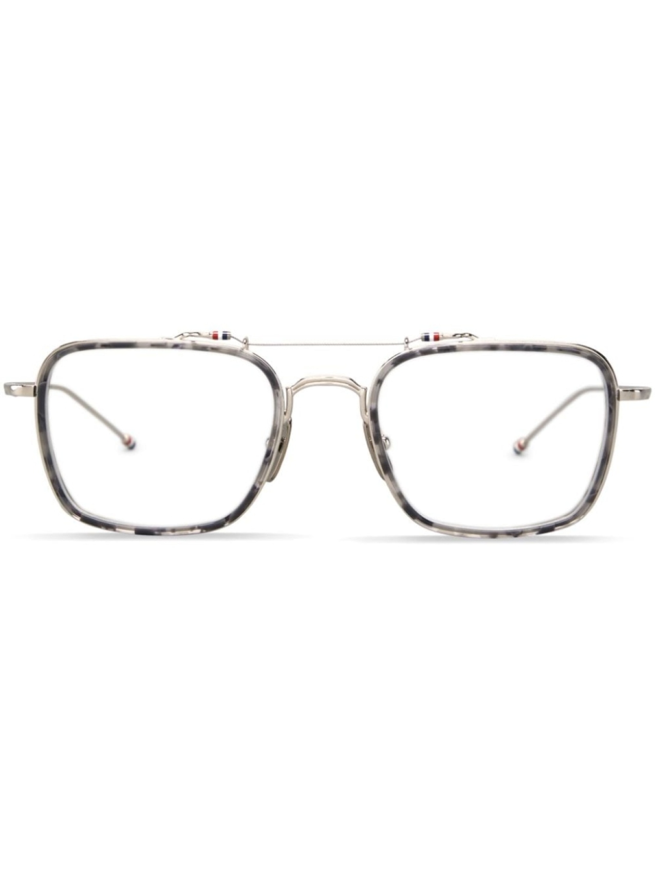 

Thom Browne Eyewear очки в прямоугольной оправе черепаховой расцветки, серый