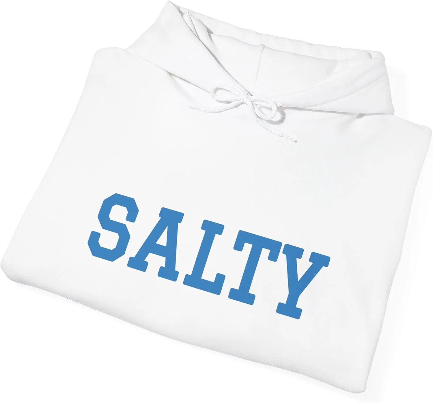 Уютный унисекс худи Salty - удобная толстовка из хлопка и полиэстера с капюшоном и карманом-кенгуру, идеальная для комфорта в холодную погоду GENERIC, белый — фото 3