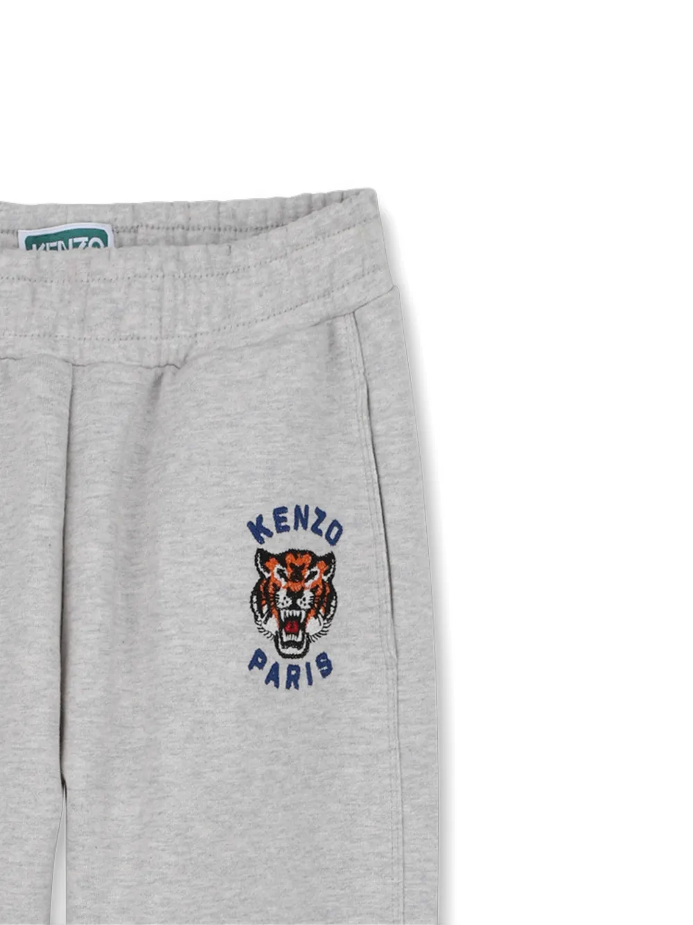 Спортивные брюки с вышивкой тигра Kenzo Kids, серый — фото 3