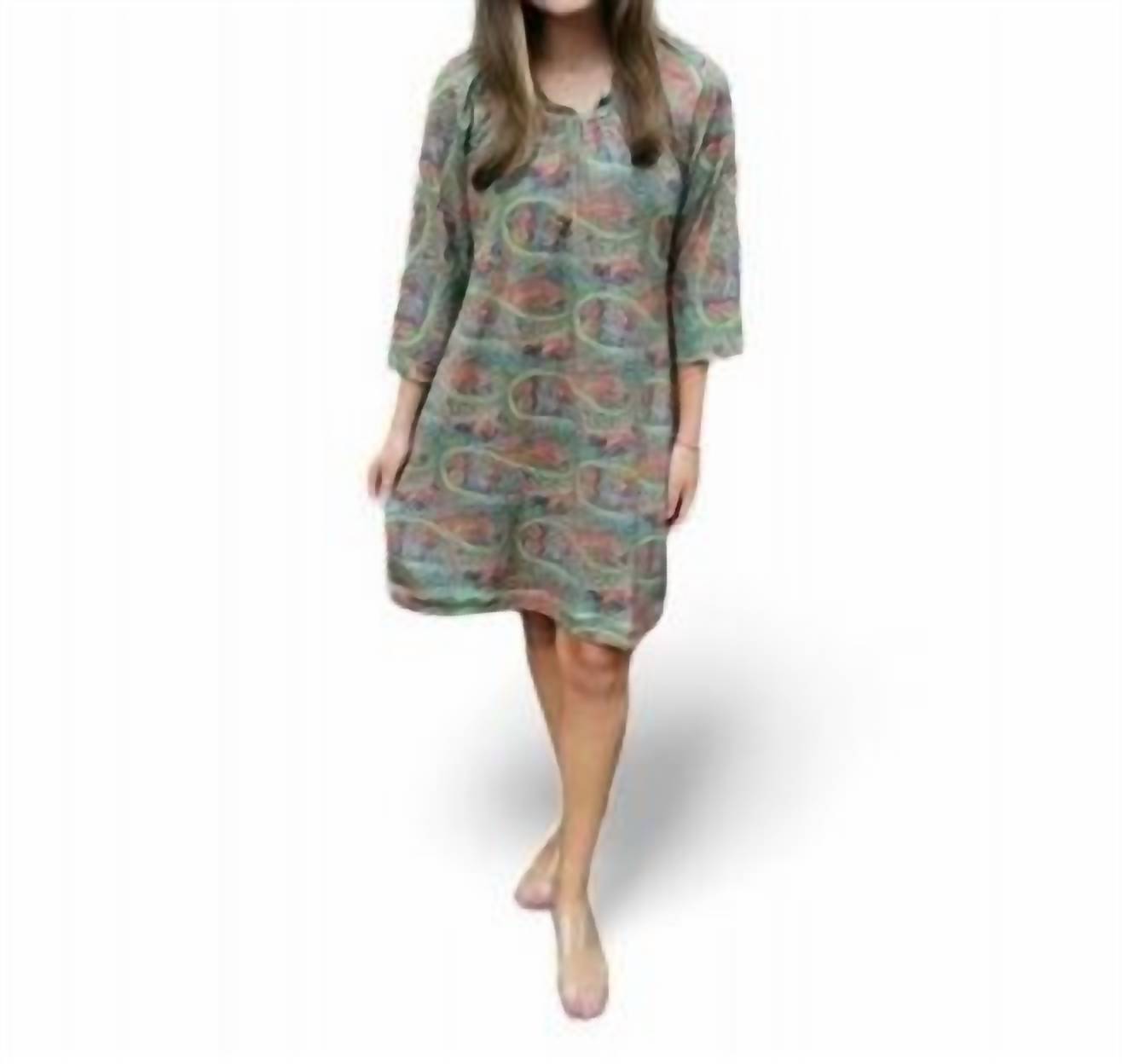 

Платье Babydoll с узором пейсли в зеленом цвете Multi Erma’s Closet