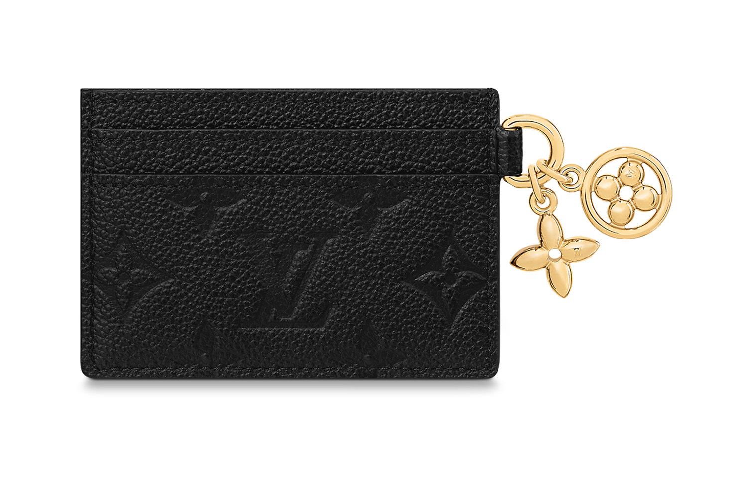 LOUIS VUITTON Карманный держатель для карт Lv Charms черный — фото 4