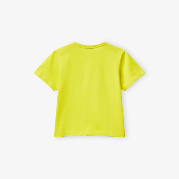 Футболка Benetton с принтом, лаймовый — фото 3