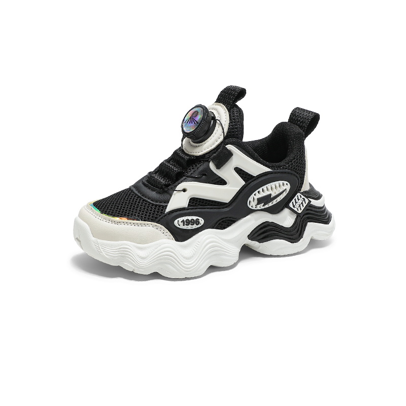 

Амортизирующие, износостойкие, дышащие, низкие, детские, повседневные кроссовки для детей SUPEREDGE, бежевый/черный