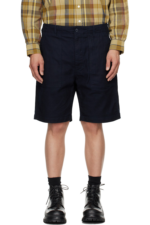 

Усталостные шорты Engineered Garments, цвет dk. navy cl java cloth