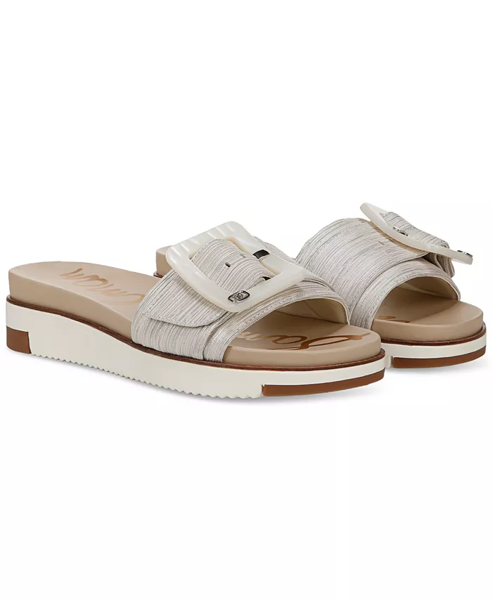 Женские босоножки-шлёпанцы Ariane на платформе с пряжкой Sam Edelman, серый