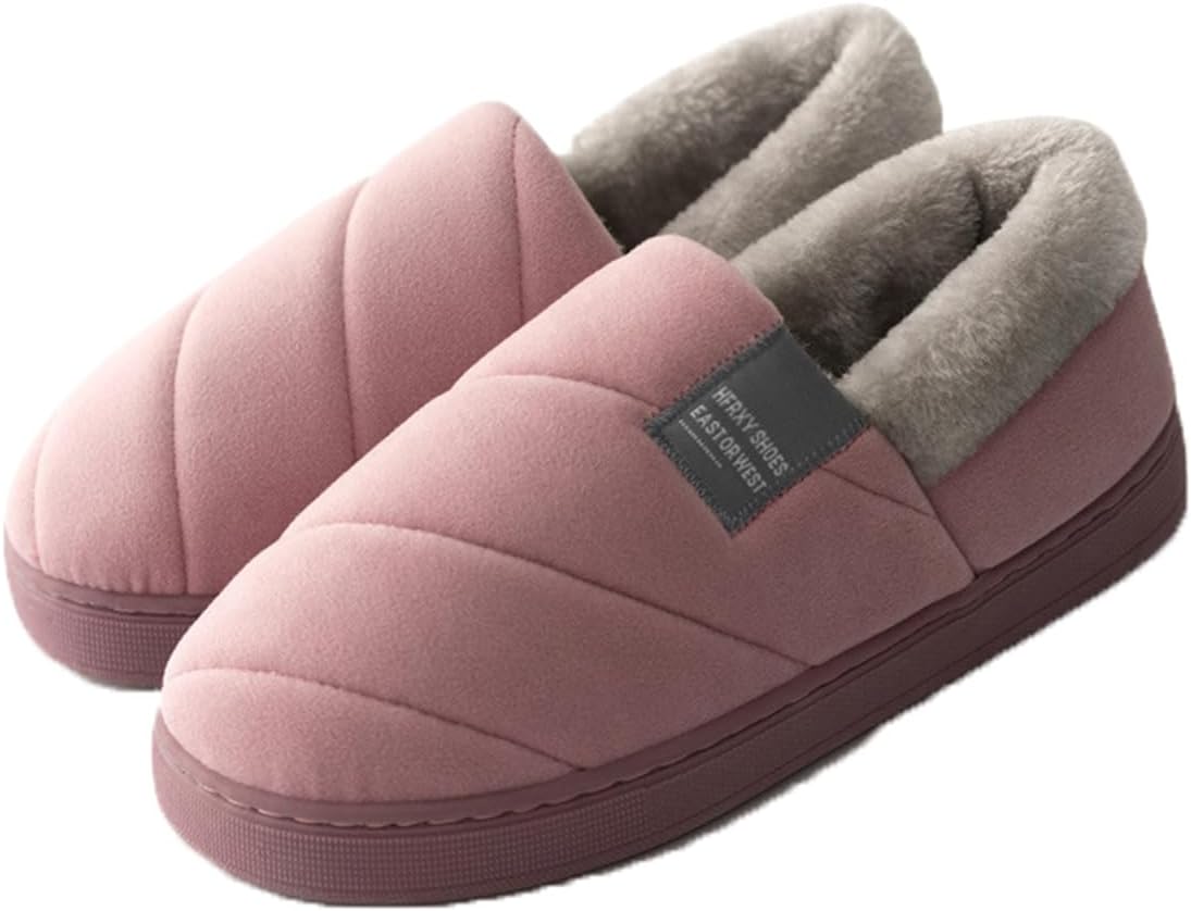 

Домашние тапочки Cliont для женщин и мужчин с мемори-пеной, удобные, теплые и нескользящие, фиолетовый