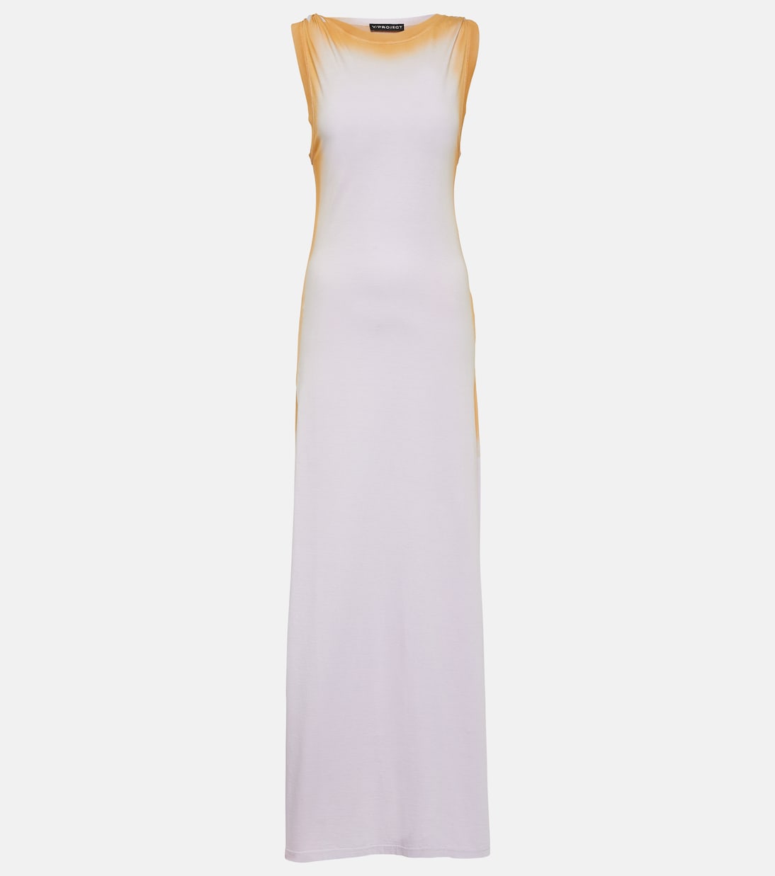 

Платье макси из хлопкового трикотажа в рубчик Y/Project, Orange Spray