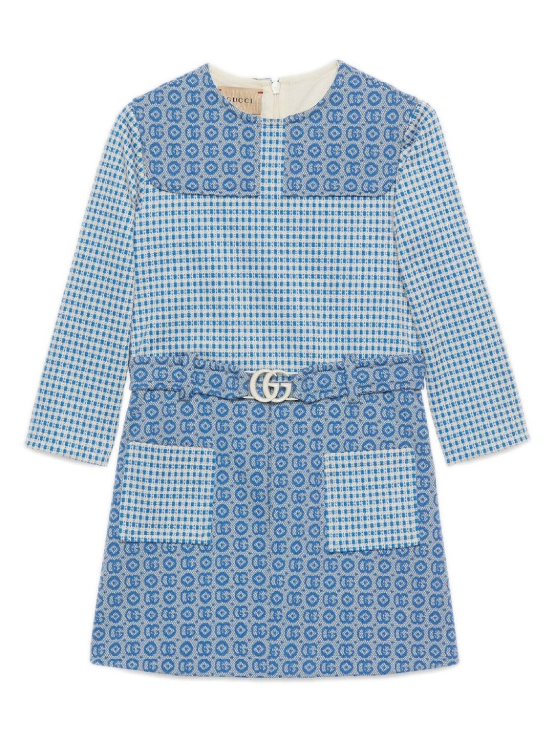 

Gucci Kids платье из джерси с логотипом Double G, синий
