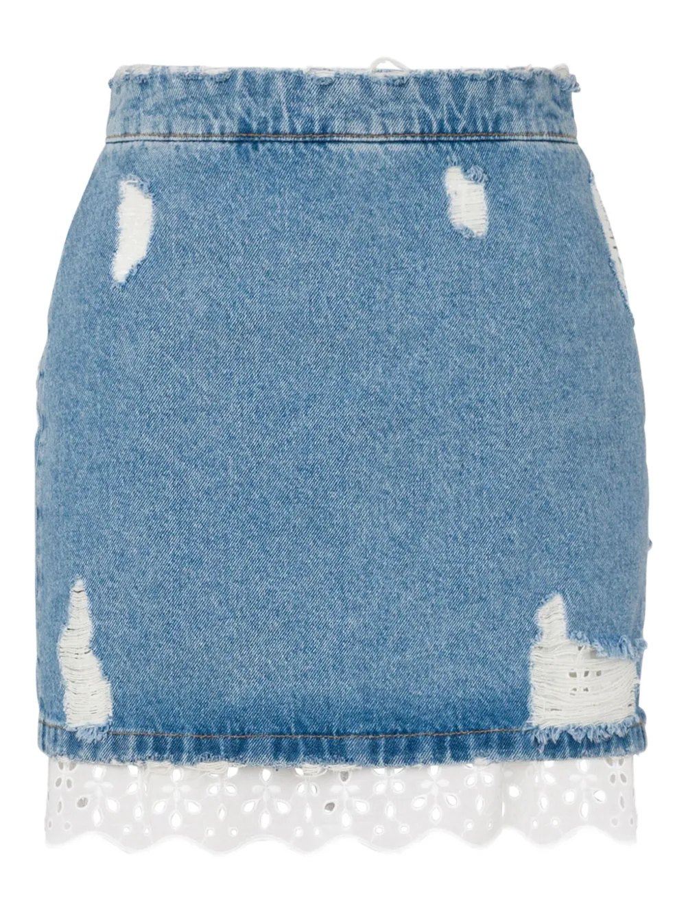 

Джинсовая юбка с кружевом Moschino Jeans, синий