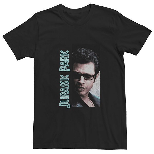 

Футболка с принтом Men's Jurassic Park Ian Malcolm Side Shocked Sunglasses Stare Licensed Character