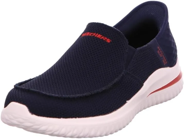 Мужские кроссовки Skechers Delson 3.0 Mooney с закругленным носком и шнурком на ремешке, синий