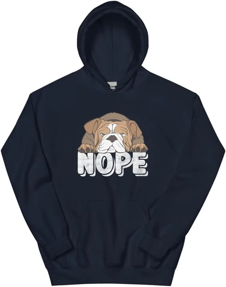 Толстовка Nope Lazy English Bulldog Dog Lover Generic, темно-синий