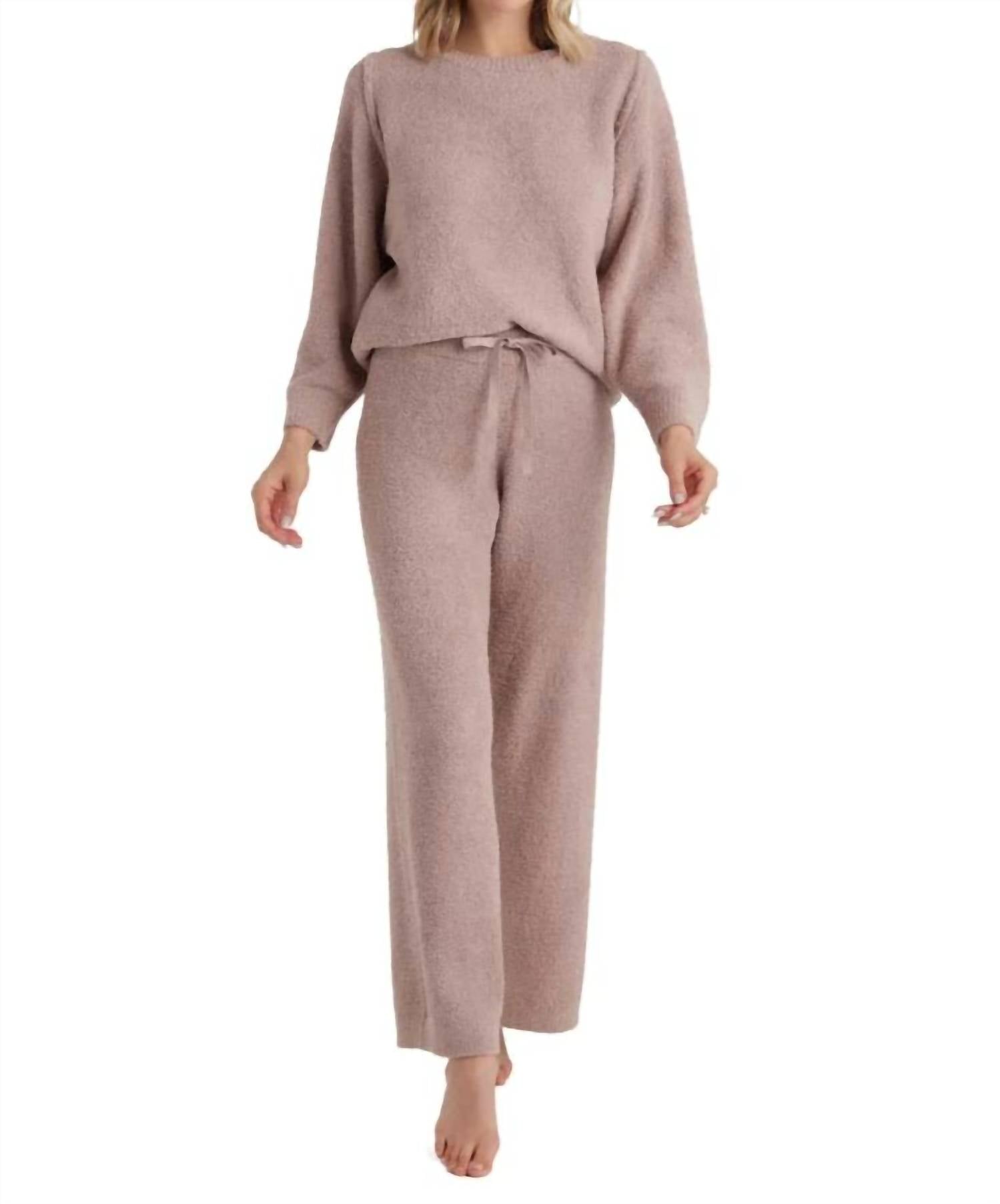 

Маршмэллоу обратный шов майка комплект для отдыха в какао SOFTiES, Coco