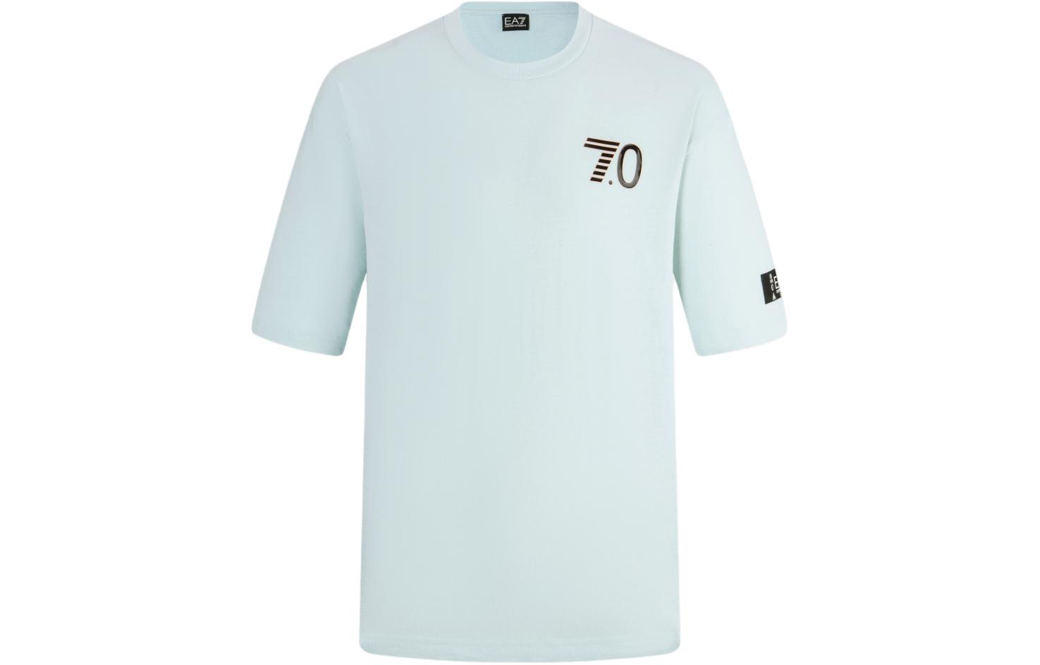 Футболка EA7 SS24 мужская мятно-зеленая EMPORIO ARMANI — фото 2