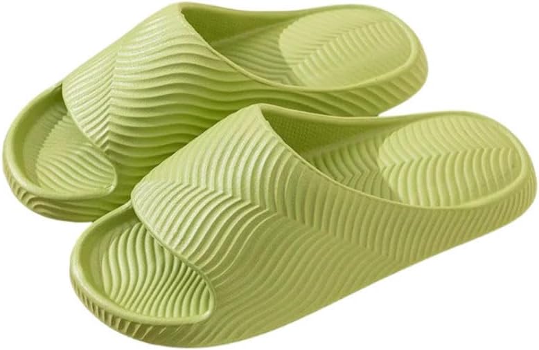 

Тапочки DMMWCX для женщин с мягкой подошвой, Eva, толстой подошвой, облачные тапочки, парные, нескользящие пляжные шлепанцы, зеленый