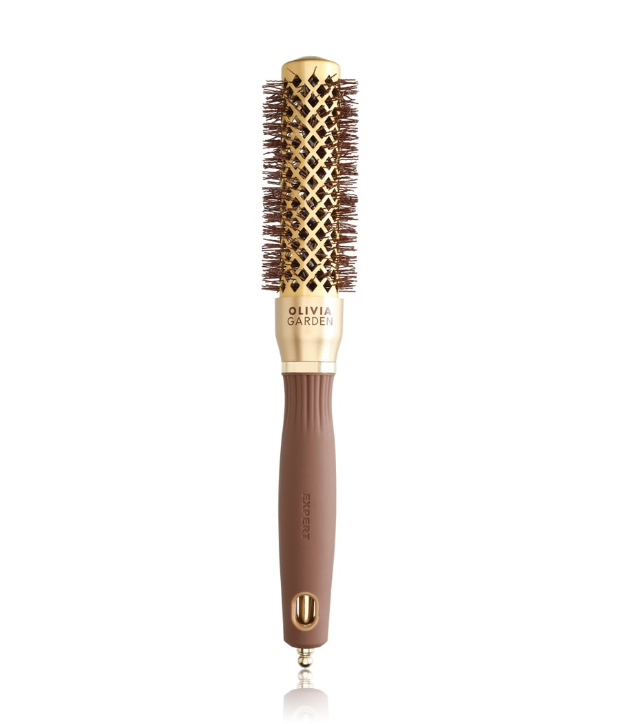 

Круглая кисть Olivia Garden Expert Blowout Shine 25/40 wavy bristles, gold/brown, 1 шт.