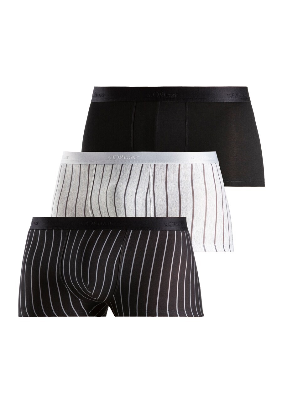 

Трусы s.Oliver Boxer shorts Hipster, цвет black/white/mottled white