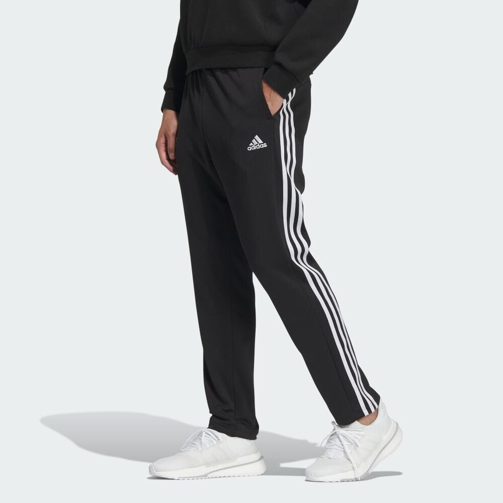 

Джерси Adidas [Worn by Shogo Tajima of INI] Three Stripes Regular Fit Double Knit Track Pants, цвет Black White
