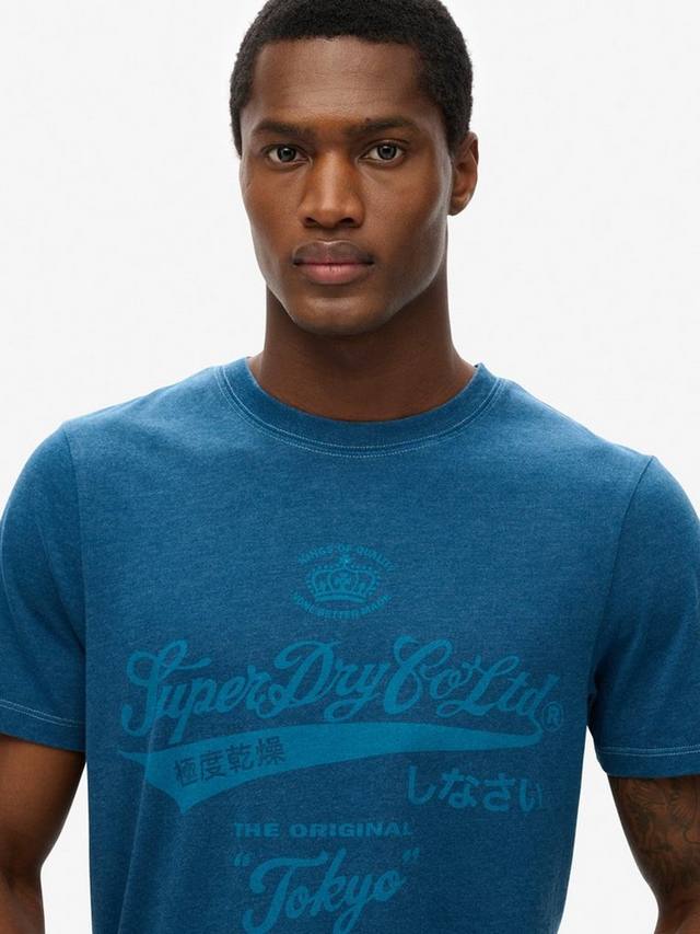 Футболка с логотипом Tokyo из органического хлопка Superdry, Rodeo Blue Marl — фото 4