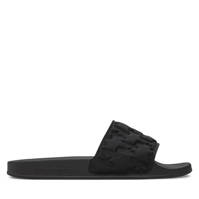 

Шлепанцы KARL LAGERFELD KL70014 Black Satin Text Mono S0X, черный