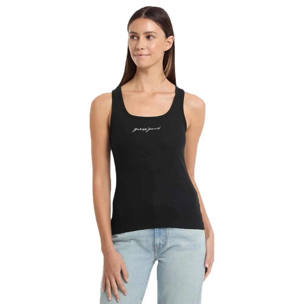 

Футболка без рукавов Guess Jeans Gj Slim Rib Embro, черный
